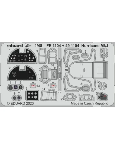 [NO_DESC] Hurricane Mk.I for Airfix, 1/48 - Eduard Accessories FE1104