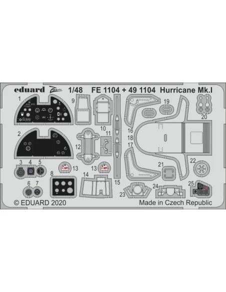 [NO_DESC] Hurricane Mk.I for Airfix, 1/48 - Eduard Accessories FE1104