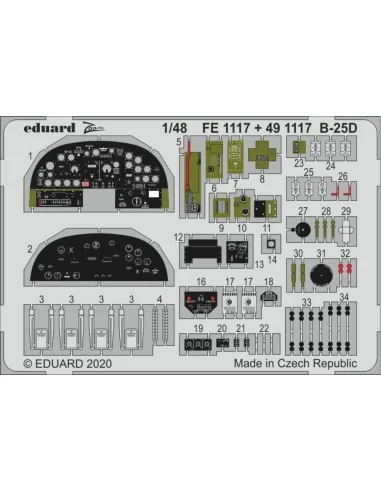 B-25D for Revell, 1/48 - Eduard Accessories FE1117