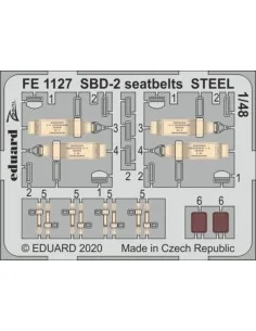 SBD-2 seatbelts STEEL for Academy, 1/48 - Eduard Accessories FE1127