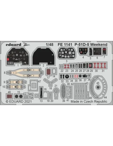 P-51D-5 Weekend for Eduard, 1/48 - Eduard Accessories FE1141