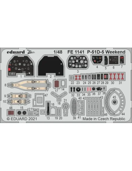 P-51D-5 Weekend for Eduard, 1/48 - Eduard Accessories FE1141