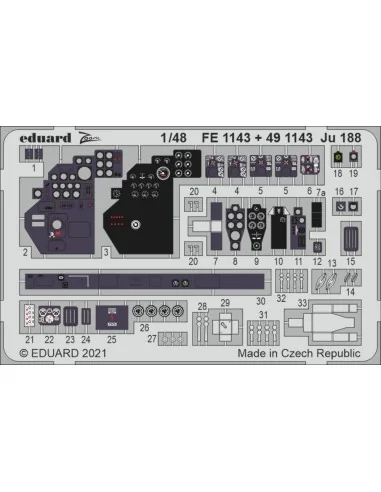 Ju 188 1/48 for REVELL, 1/48 - Eduard Accessories FE1143