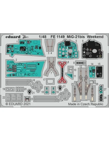 MiG-21bis Weekend 1/48 for EDUARD, 1/48 - Eduard Accessories FE1149