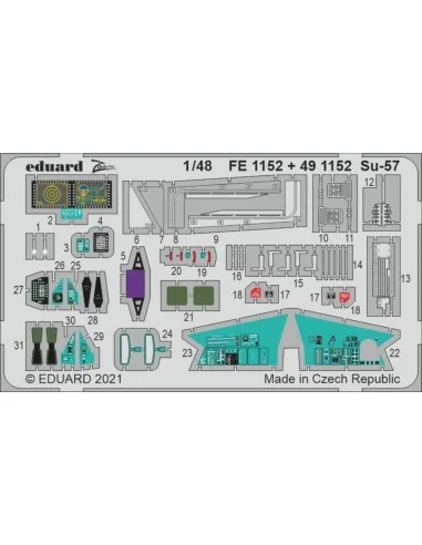 [NO_DESC] Su-57 1/48 for ZVEZDA, 1/48 - Eduard Accessories FE1152