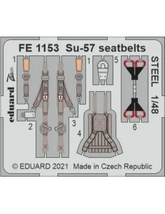 Su-57 seatbelts STEEL 1/48 for ZVEZDA, 1/48 - Eduard Accessories FE...