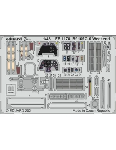 Bf 109G-6 Weekend 1/48 for EDUARD, 1/48 - Eduard Accessories FE1170