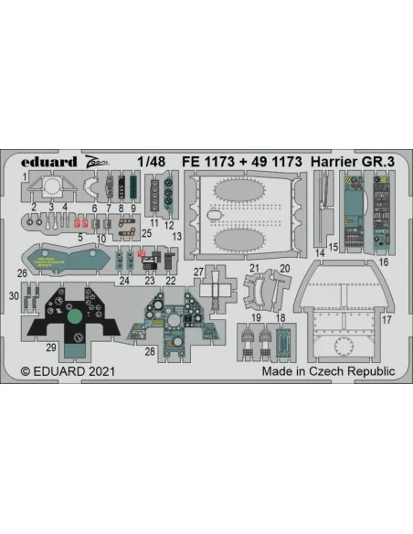 Harrier GR.3 1/48 for KINETIC, 1/48 - Eduard Accessories FE1173