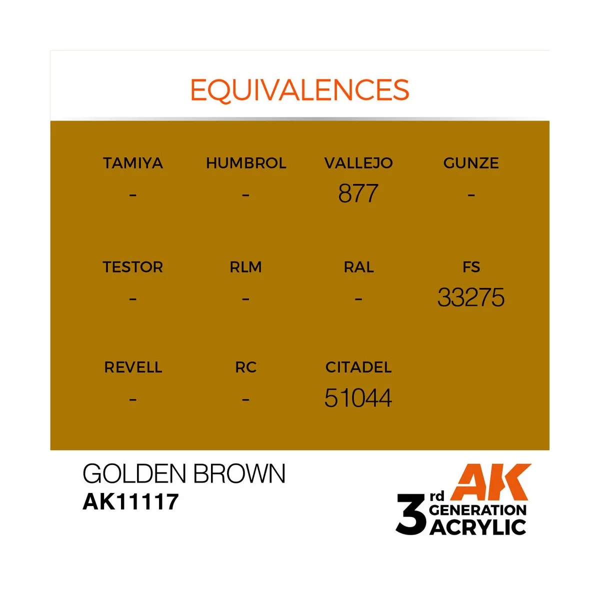 Golden Brown 17ml - AK Interactive AK11117