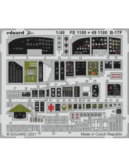 B-17F 1/48 for HKM, 1/48 - Eduard Accessories FE1180