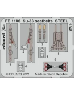 Su-33 seatbelts STEEL 1/48 for MINIBASE, 1/48 - Eduard Accessories ...