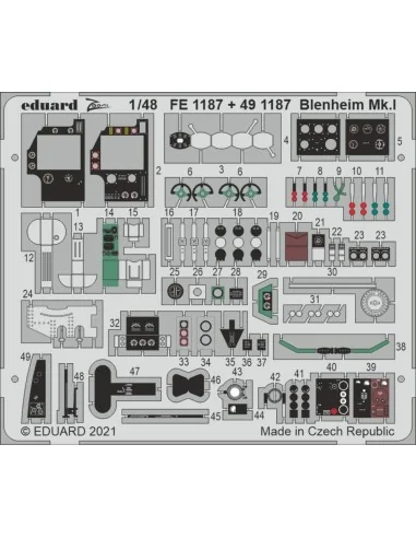 Blenheim Mk.I 1/48 for AIRFIX, 1/48 - Eduard Accessories FE1187