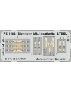 Blenheim Mk.I seatbelts STEEL 1/48 for AIRFIX, 1/48 - Eduard Access...
