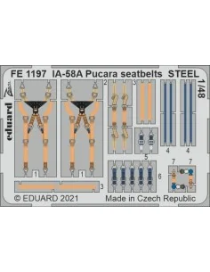 IA-58A Pucara seatbelts STEEL 1/48 for KINETIC, 1/48 - Eduard Acces...