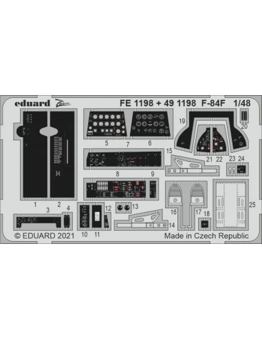 F-84F 1/48 for KINETIC, 1/48 - Eduard Accessories FE1198