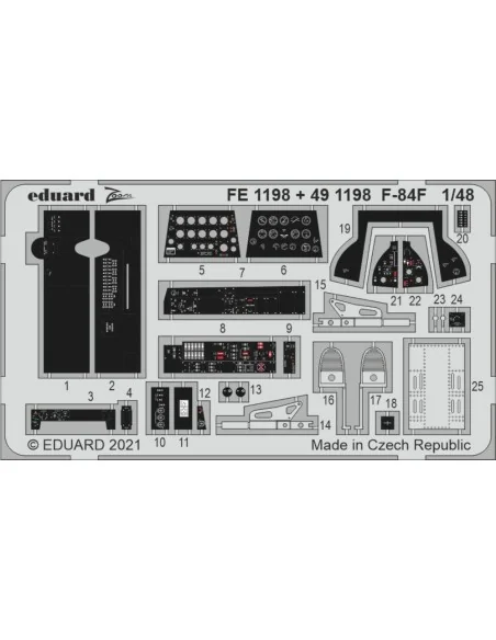 F-84F 1/48 for KINETIC, 1/48 - Eduard Accessories FE1198