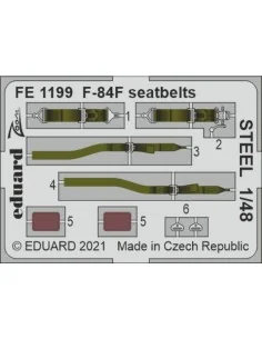 [NO_DESC] F-84F seatbelts STEEL 1/48 for KINETIC, 1/48 - Eduard Acc...