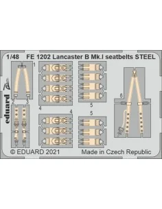 Lancaster B Mk.I seatbelts STEEL 1/48 for HKM, 1/48 - Eduard Access...