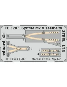 Spitfire Mk.V seatbelts STEEL 1/48 for EDUARD/SPECIAL HOBBY, 1/48 -...
