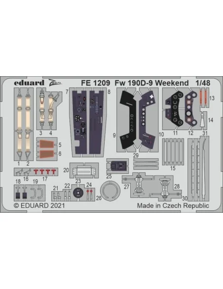 Fw 190D-9 Weekend 1/48 for EDUARD, 1/48 - Eduard Accessories FE1209