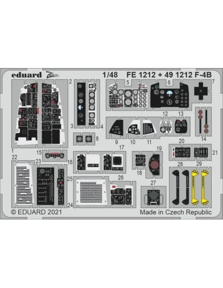 [NO_DESC] F-4B 1/48 for TAMIYA, 1/48 - Eduard Accessories FE1212