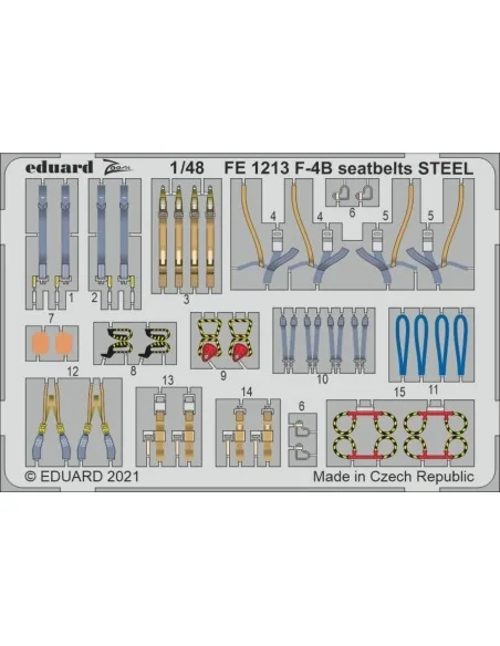 [NO_DESC] F-4B seatbelts STEEL 1/48 for TAMIYA, 1/48 - Eduard Acces...