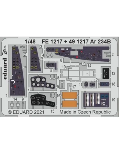 Ar 234B 1/48 HASEGAWA/HOBBY 2000, 1/48 - Eduard Accessories FE1217