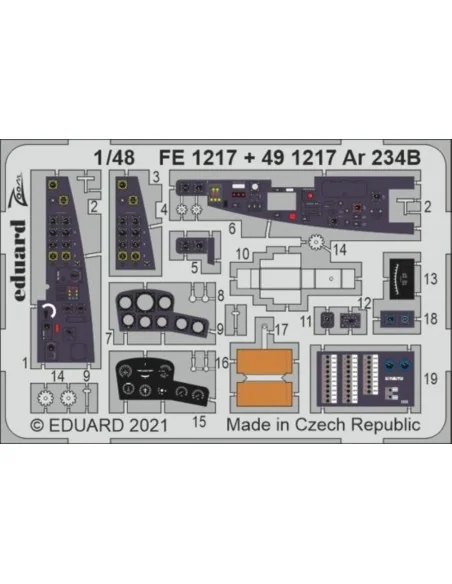 Ar 234B 1/48 HASEGAWA/HOBBY 2000, 1/48 - Eduard Accessories FE1217