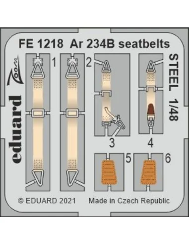 [NO_DESC] Ar 234B seatbelts STEEL 1/48 HASEGAWA/HOBBY 2000, 1/48 - ...