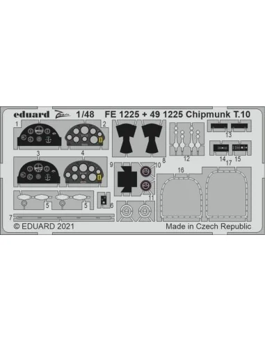 Chipmunk T.10 for AIRFIX, 1/48 - Eduard Accessories FE1225