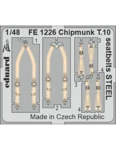 Chipmunk T.10 seatbelts STEEL for AIRFIX, 1/48 - Eduard Accessories...