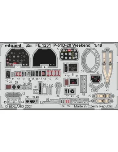 P-51D-20 Weekend for EDUARD, 1/48 - Eduard Accessories FE1231