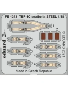 TBF-1C seatbelts STEEL, for ACADEMY, 1/48 - Eduard Accessories FE1233