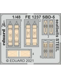 SBD-5 seatbelts STEEL, for REVELL, 1/48 - Eduard Accessories FE1237
