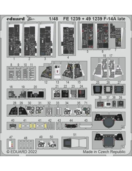 F-14A late for TAMIYA, 1/48 - Eduard Accessories FE1239