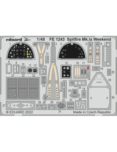 Spitfire Mk.Ia Weekend for EDUARD, 1/48 - Eduard Accessories FE1243