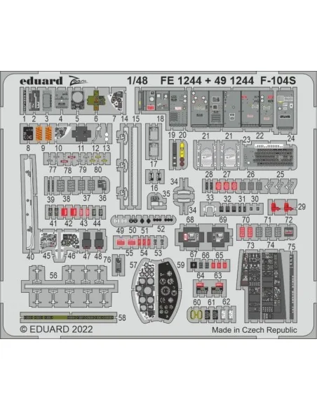 F-104S for KINETIC, 1/48 - Eduard Accessories FE1244