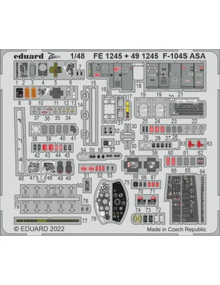 F-104S ASA for KINETIC, 1/48 - Eduard Accessories FE1245