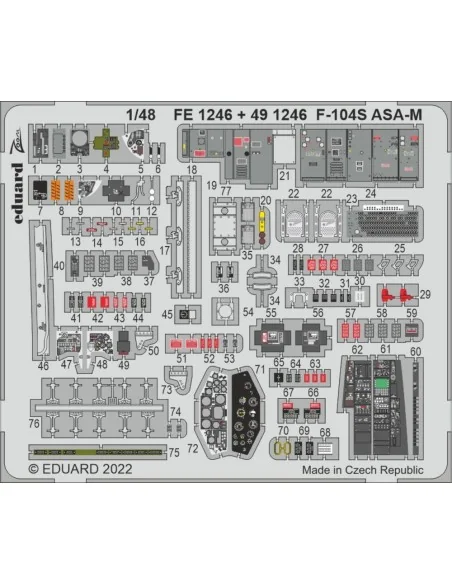 F-104S ASA-M for KINETIC, 1/48 - Eduard Accessories FE1246