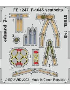 F-104S seatbelts STEEL for KINETIC, 1/48 - Eduard Accessories FE1247