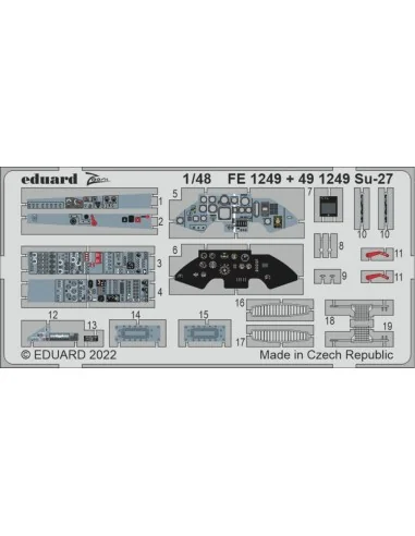 Su-27 for GREAT WALL HOBBY, 1/48 - Eduard Accessories FE1249