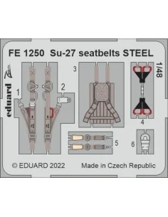 Su-27 seatbelts STEEL for GREAT WALL HOBBY, 1/48 - Eduard Accessori...