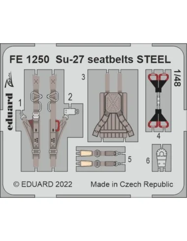 [NO_DESC] Su-27 seatbelts STEEL for GREAT WALL HOBBY, 1/48 - Eduard...