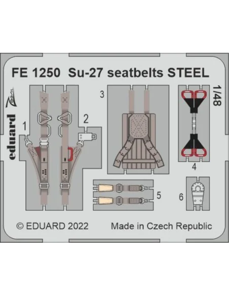[NO_DESC] Su-27 seatbelts STEEL for GREAT WALL HOBBY, 1/48 - Eduard...