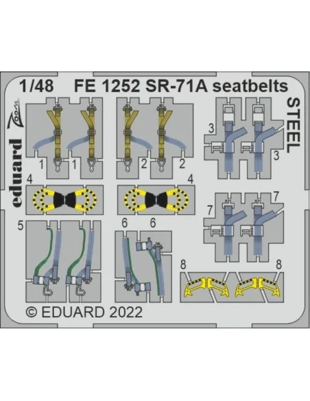 [NO_DESC] SR-71A seatbelts STEEL for REVELL, 1/48 - Eduard Accessor...