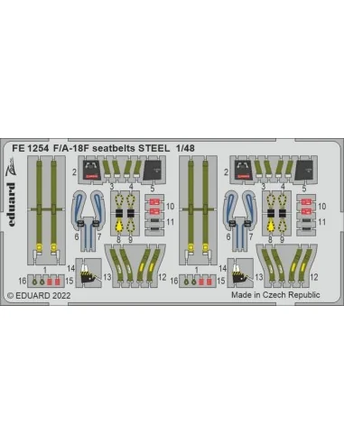 [NO_DESC] F/A-18F seatbelts STEEL for MENG, 1/48 - Eduard Accessori...