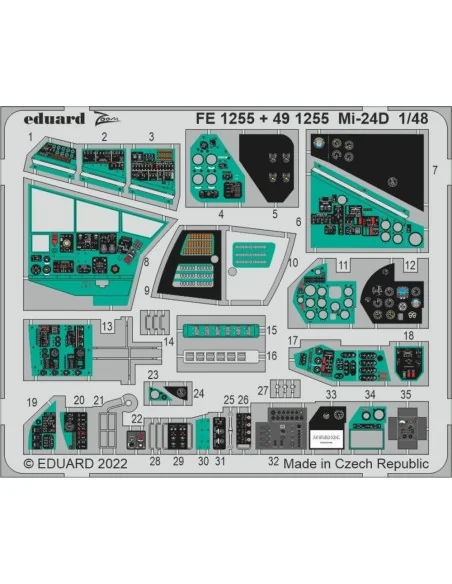Mi-24D for TRUMPETER, 1/48 - Eduard Accessories FE1255
