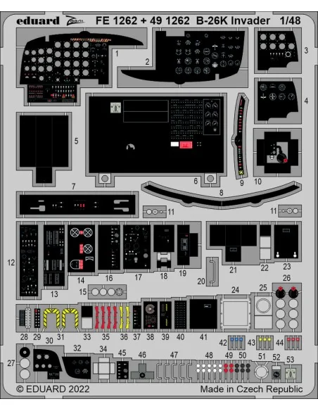[NO_DESC] B-26K Invader for ICM, 1/48 - Eduard Accessories FE1262