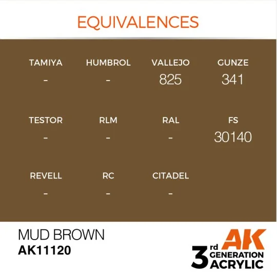 Mud Brown 17ml - AK Interactive AK11120