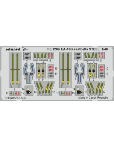 EA-18G seatbelts STEEL, 1/48 - Eduard Accessories FE1269